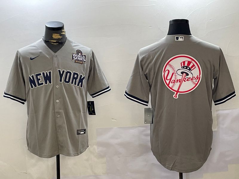 Men New York Yankees Blank Grey Game 2024 Nike MLB Jersey style 1027